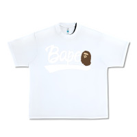 White bape text Urban Heavy Tee - linhVisuals