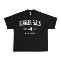 Black niagara falls new york ny vintage athletic sports design t shirt Urban Heavy Tee - linhVisuals