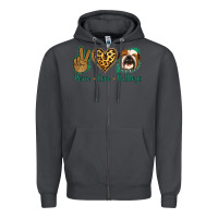Smoke Peace Love Bulldog Zipper Hoodie - Jasminsmagicworld
