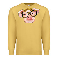 Antique Gold sunflowers with pig Premium Sweatshirt - RanaPortraitStore