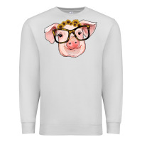 Dove Grey sunflowers with pig Premium Sweatshirt - RanaPortraitStore