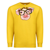 Lemon sunflowers with pig Premium Sweatshirt - RanaPortraitStore