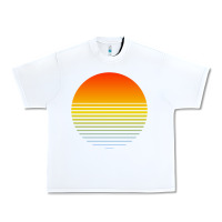 White retro sunset Urban Heavy Tee - linhVisuals