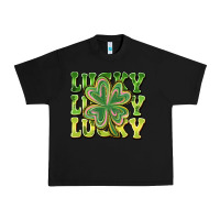 Black Lucky Clover Urban Heavy Tee - CowhideDigitalArt