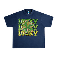 Navy Lucky Clover Urban Heavy Tee - CowhideDigitalArt