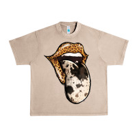 French Oak Western Leopard Cowhide Tongue Urban Heavy Tee - Jasminsmagicworld