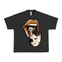 Pigment Black Western Leopard Cowhide Tongue Urban Heavy Tee - Jasminsmagicworld