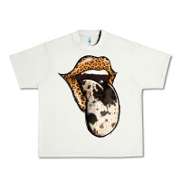 Pistachio Western Leopard Cowhide Tongue Urban Heavy Tee - Jasminsmagicworld
