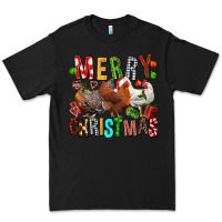 Black Merry christmas chickens Premium Tee - FaDigitalArtStudio