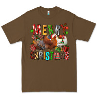 Cacao Merry christmas chickens Premium Tee - FaDigitalArtStudio