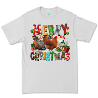Dove Grey Merry christmas chickens Premium Tee - FaDigitalArtStudio