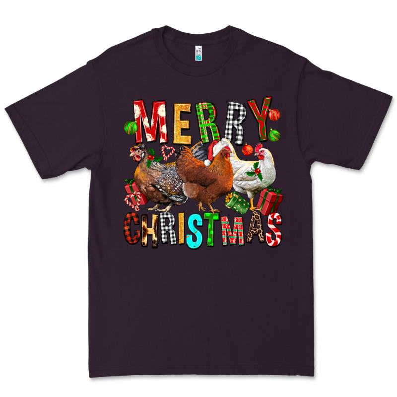 Merry Christmas Chickens Premium Tee by FaDigitalArtStudio | Teevron