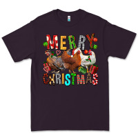 Plum Merry christmas chickens Premium Tee - FaDigitalArtStudio