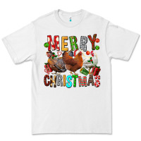 White Merry christmas chickens Premium Tee - FaDigitalArtStudio