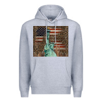 Heather Grey statue of liberty tumbler Premium Hoodie - BarkalooDesign