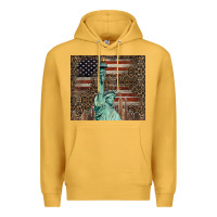 Mustard statue of liberty tumbler Premium Hoodie - BarkalooDesign