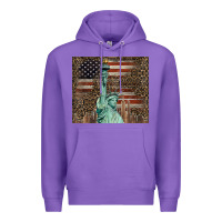 Purple statue of liberty tumbler Premium Hoodie - BarkalooDesign