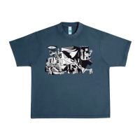Midnight Navy guernica artwork Urban Heavy Tee - linhVisuals