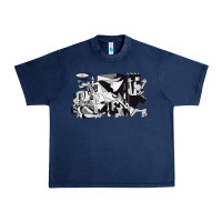 Navy guernica artwork Urban Heavy Tee - linhVisuals