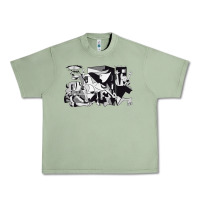 Oil Green guernica artwork Urban Heavy Tee - linhVisuals
