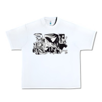 White guernica artwork Urban Heavy Tee - linhVisuals
