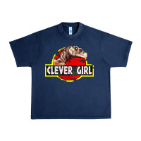 Navy clever girl Urban Heavy Tee - linhVisuals