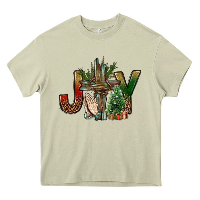 Joy Christmas With Cross Bbs Heavy Core Tee by BundleAndBundleShop | Teevron