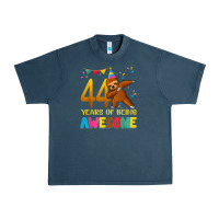 Midnight Navy 44 years old birthday sloth dabbing 44th birthday sloth Urban Heavy Tee - linhVisuals