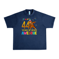Navy 44 years old birthday sloth dabbing 44th birthday sloth Urban Heavy Tee - linhVisuals