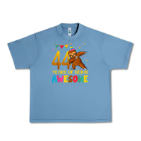 Pebble Blue 44 years old birthday sloth dabbing 44th birthday sloth Urban Heavy Tee - linhVisuals