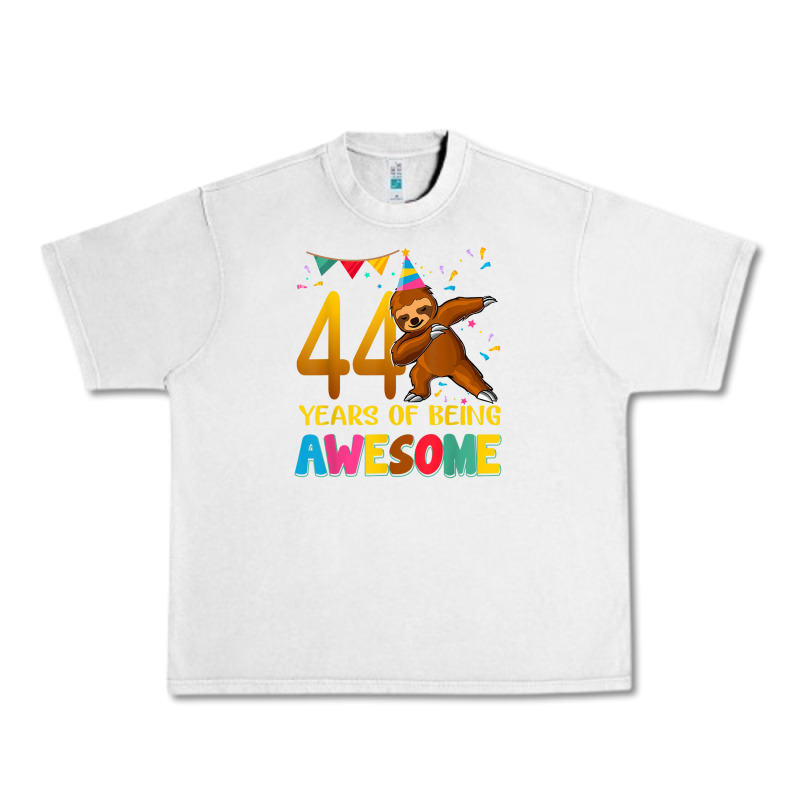 44 Years Old Birthday Sloth Dabbing 44th Birthday Sloth Urban Heavy Tee by linhVisuals | Teevron