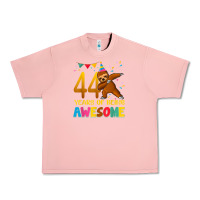 Salmon 44 years old birthday sloth dabbing 44th birthday sloth Urban Heavy Tee - linhVisuals