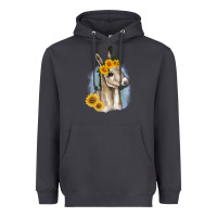 Smoke Sunflower Baby Donkey Heavyweight Hoodie - RanaPortraitStore