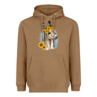 Toasted Coconut Sunflower Baby Donkey Heavyweight Hoodie - RanaPortraitStore