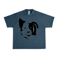 Midnight Navy dog, collie, dogs, collies, border collies, puppy, sheepdog Urban Heavy Tee - linhVisuals