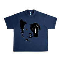 Navy dog, collie, dogs, collies, border collies, puppy, sheepdog Urban Heavy Tee - linhVisuals