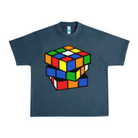 Midnight Navy rubik cube Urban Heavy Tee - linhVisuals