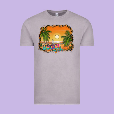 Beach Vibes Vintage Tee Designed By Cowhidedigitalart