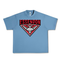 Pebble Blue essendon fc Urban Heavy Tee - linhVisuals