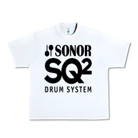 White Sonor Drum Urban Heavy Tee - linhVisuals