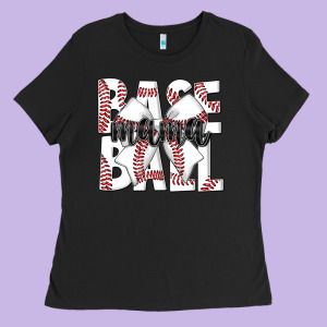 Baseball Mama Ladies Tee Designed By Cowhidedigitalart