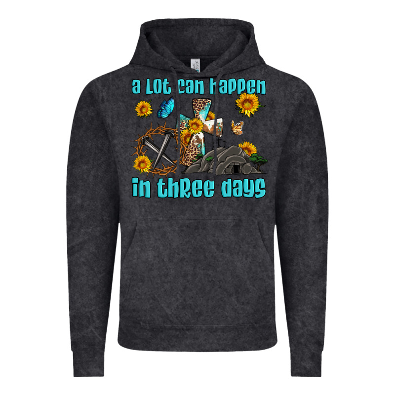 Easter A Lot Can Happen In Three Days Western Sunflowers Vintage Hoodie by Artiststas | Teevron