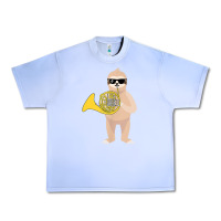 Grape Ice funny sloth wearing sunglasses playing french horn Urban Heavy Tee - linhVisuals