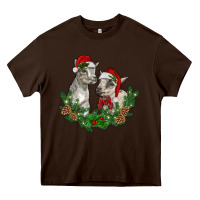 Chocolate Brown christmas baby goats Heavy Core Tee - RanaPortraitStore