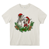 Cream christmas baby goats Heavy Core Tee - RanaPortraitStore