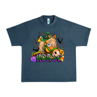 Midnight Navy spooky horse Urban Heavy Tee - CowhideDigitalArt