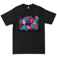 Black halloween trees and turquoise glitter background Premium Tee - BundleAndBundleShop