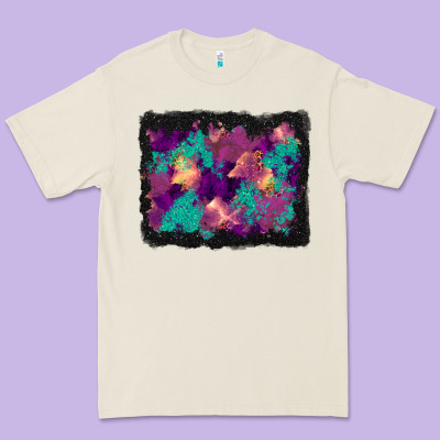 Halloween Trees And Turquoise Glitter Background Premium Tee Designed By Bundleandbundleshop