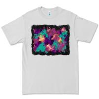 Dove Grey halloween trees and turquoise glitter background Premium Tee - BundleAndBundleShop