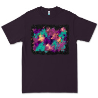 Plum halloween trees and turquoise glitter background Premium Tee - BundleAndBundleShop